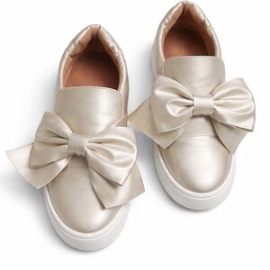 Women's Metallic Bow Sneakers